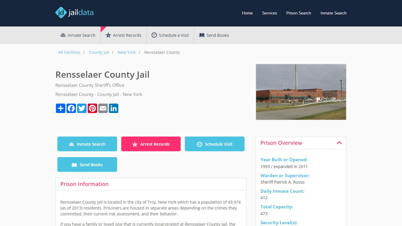 Rensselaer County Jail Inmate Search and Prisoner Info - Troy, NY